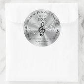 卒業パーソナライズされたのステッカー ラウンドシール (バッグ)