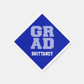 卒業パーソナライズされたアイディアナプキンス スタンダードカクテルナプキン