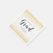 卒業パーソナライズされたエレガント スタンダードカクテルナプキン (角)