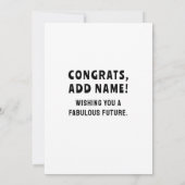 卒業パーソナライズされたカード (裏面)