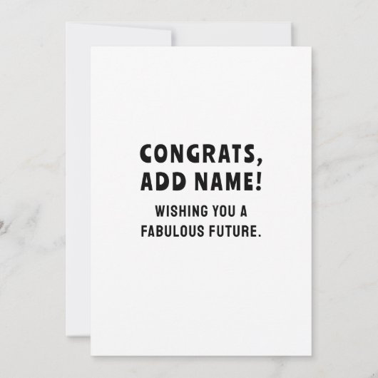 卒業パーソナライズされたカード (裏面)