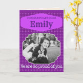 卒業パーソナライズされたカード カード (黄色い花)