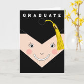 卒業パーソナライズされたカード カード (黄色い花)