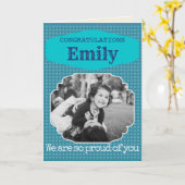 卒業パーソナライズされたカード カード (黄色い花)