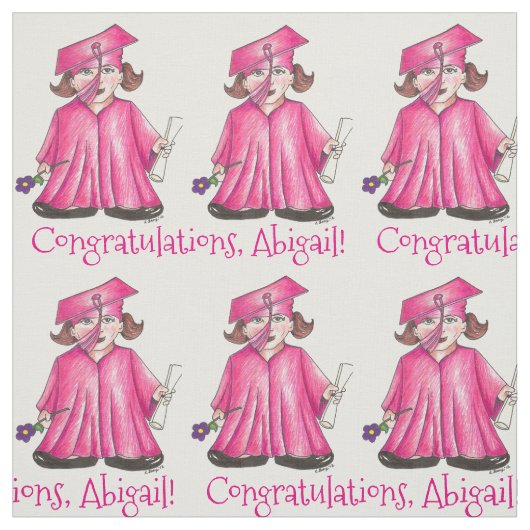 卒業パーソナライズされたキャップ ファブリック (見本)