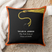 卒業パーソナライズされたギフトオレンジ クッション (ブランケット)