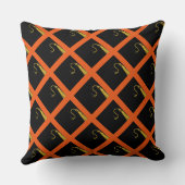 卒業パーソナライズされたギフトオレンジ クッション (裏面)