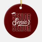 卒業パーソナライズされたギフトオーナメント セラミックオーナメント (正面)