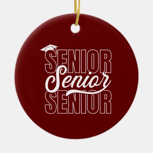 卒業パーソナライズされたギフトオーナメント セラミックオーナメント (正面)