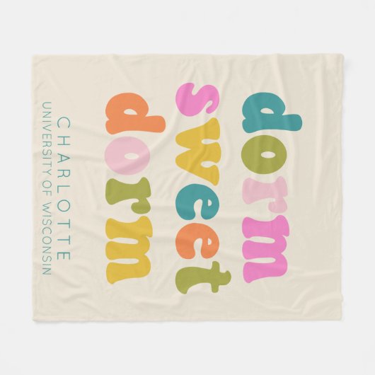 卒業パーソナライズされたギフトカラフルドーム引用文 フリースブランケット (正面(横))