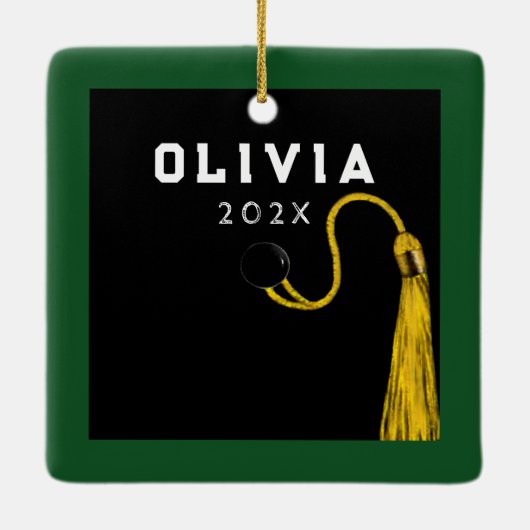 卒業パーソナライズされたギフト2025 セラミックオーナメント (裏面)