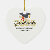 卒業パーソナライズされたギフト – 2025年クラス セラミックオーナメント (裏面)