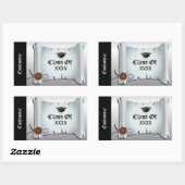 卒業パーソナライズされたクラスイベントシルバーステッカー 長方形シール (シート)