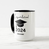 卒業パーソナライズされたコーヒーMAG マグカップ (正面左)