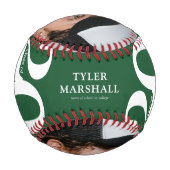 卒業パーソナライズされたシニア2025写真 野球ボール (裏面)