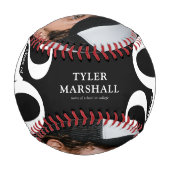 卒業パーソナライズされたシニア2025写真 野球ボール (裏面)