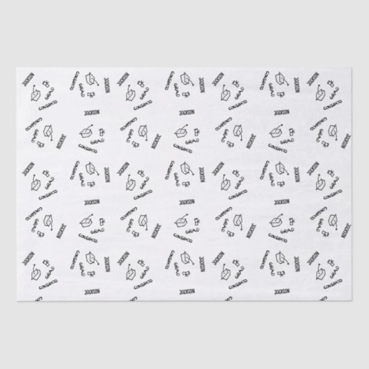 卒業パーソナライズされたティッシュペーパー 薄葉紙 (正面)