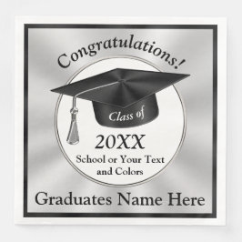 卒業パーソナライズされたナプキンスあなたのテキスト、色