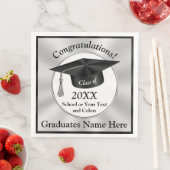 卒業パーソナライズされたナプキンスあなたのテキスト、色 (インサイチュ)