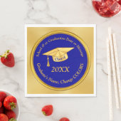 卒業パーソナライズされたナプキンス、あなたのテキスト、色 スタンダードランチョンナプキン (インサイチュ)