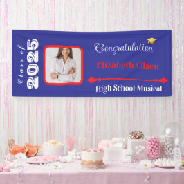卒業パーソナライズされたバナー写真、名前2025 横断幕