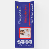 卒業パーソナライズされたバナー写真、名前2025 横断幕 (縦)