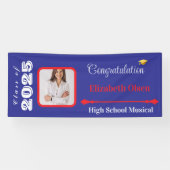 卒業パーソナライズされたバナー写真、名前2025 横断幕 (横)