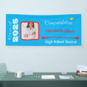 卒業パーソナライズされたバナー写真、名前2025 横断幕 (トレードショー)