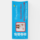 卒業パーソナライズされたバナー写真、名前2025 横断幕 (縦)