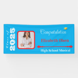 卒業パーソナライズされたバナー写真、名前2025 横断幕