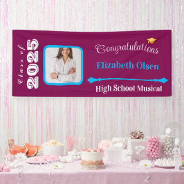 卒業パーソナライズされたバナー写真、名前2025 横断幕