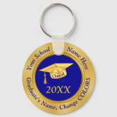 卒業パーソナライズされたパーティーの好意、文字、色 キーホルダー (正面)