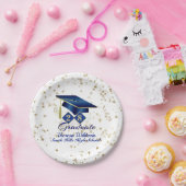 卒業パーソナライズされたパーティーブルー&金ゴールド20XX ペーパープレート (パーティー)