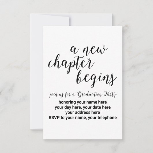 卒業パーソナライズされたパーティー招待状 サンキューカード (正面)