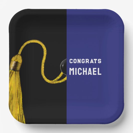 卒業パーソナライズされたパーティ紙プレート ペーパープレート (正面)