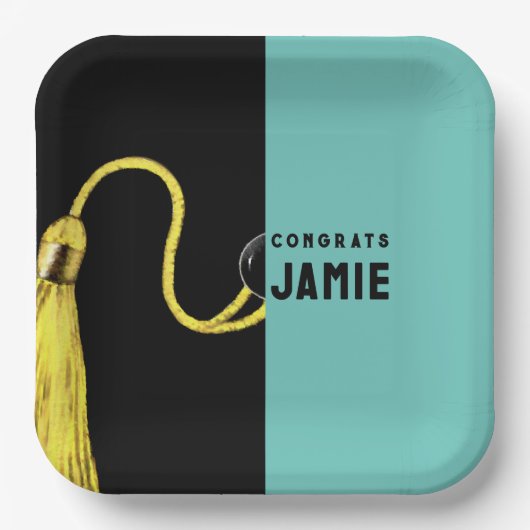 卒業パーソナライズされたパーティ紙プレート ペーパープレート (正面)