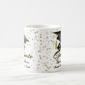 卒業パーソナライズされたブラック&金ゴールド20XX コーヒーマグカップ (中央)