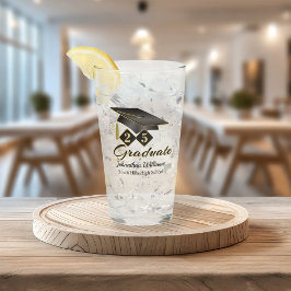 卒業パーソナライズされたブラック&金ゴールド20XX タンブラーグラス