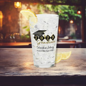 卒業パーソナライズされたブラック&金ゴールド タンブラーグラス