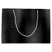 卒業パーソナライズされたブラック&金ゴールド ラージペーパーバッグ (裏面)