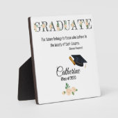 卒業パーソナライズされたプリント – 卒業ギフト フォトプラーク (正面)