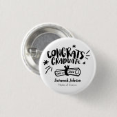 卒業パーソナライズされたボタン、おめでとう卒業 缶バッジ (正面&裏面)