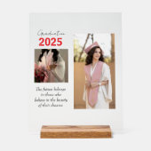 卒業パーソナライズされたポスター アクリルサイン (正面)