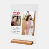 卒業パーソナライズされたポスター アクリルサイン (傾斜)