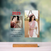 卒業パーソナライズされたポスター アクリルサイン (ニュートラル)