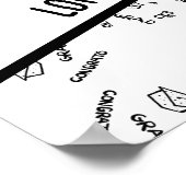 卒業パーソナライズされたポスター ポスター (角)