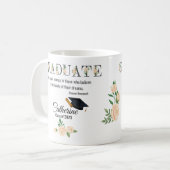 卒業パーソナライズされたマグギフト コーヒーマグカップ (正面左)