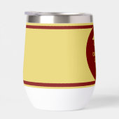 卒業パーソナライズされたマルーンと金ゴールドキャップ (右面)