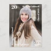 卒業パーソナライズされたモダン発表 ポストカード (正面)