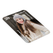 卒業パーソナライズされたモダン発表 マグネット (右側)